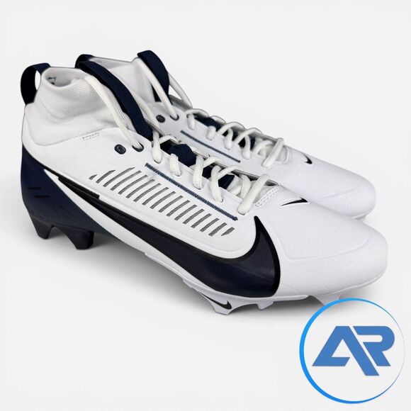 Nike Vapor Edge Pro 360 2 White Navy Men\'s Size 11.5 Football Cleats FN7759-110